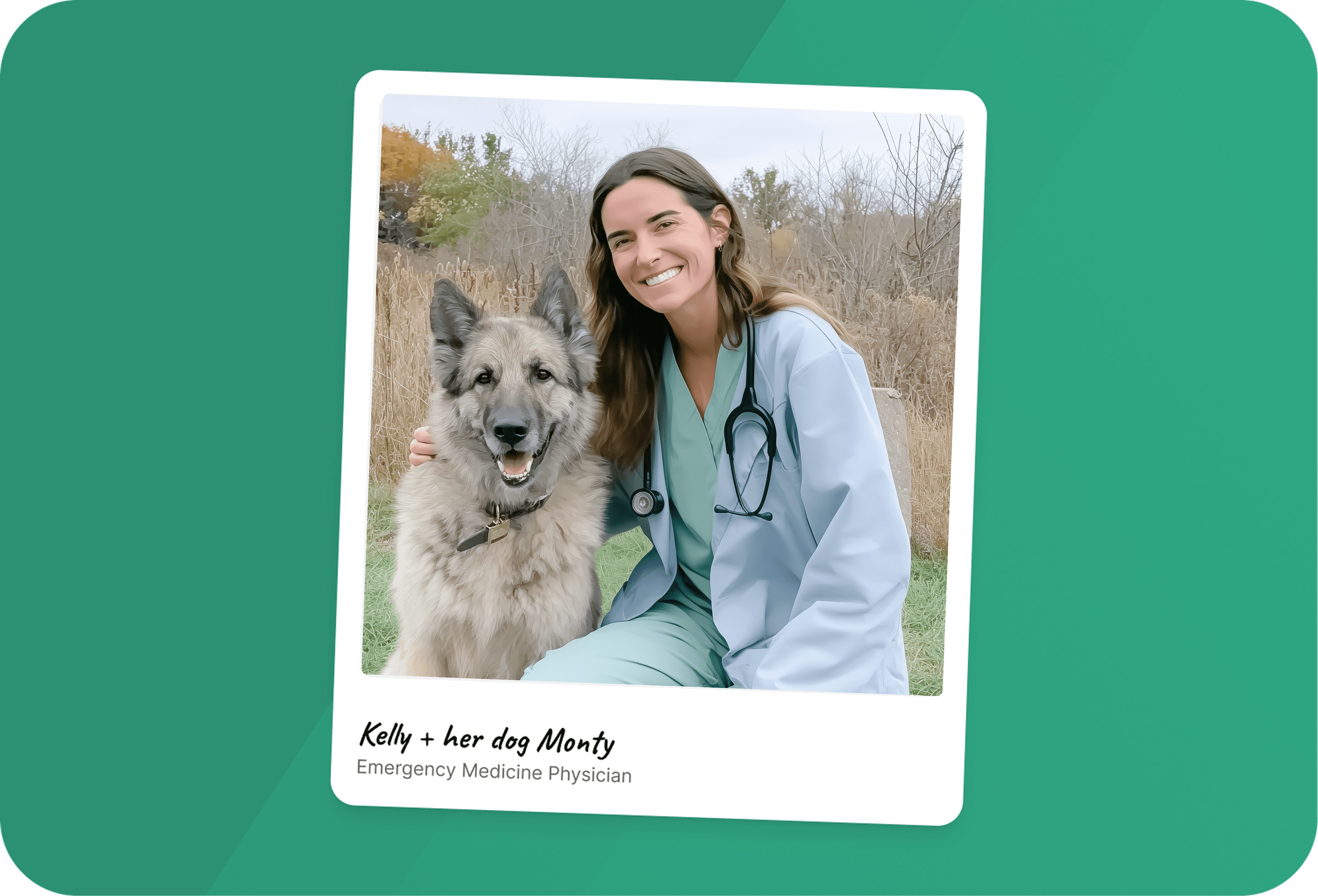 Kelly + her dog Monty